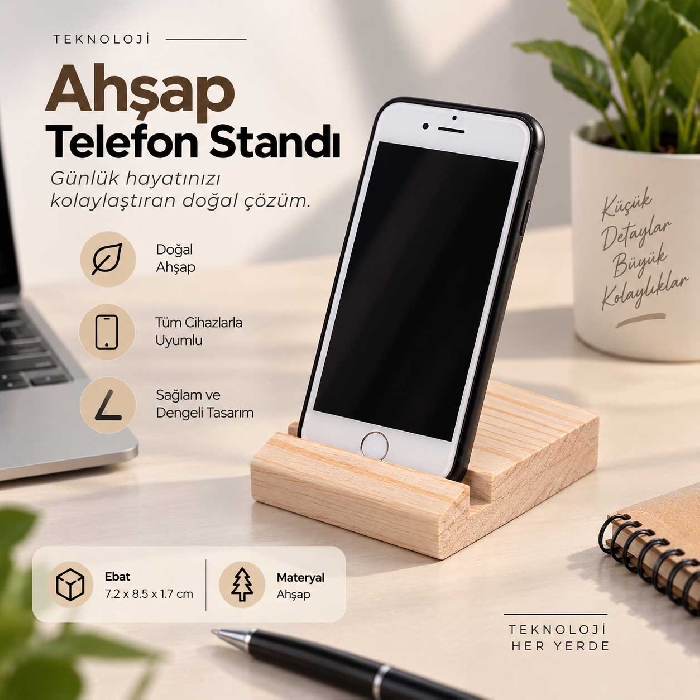 Telefon Standı Ahşap