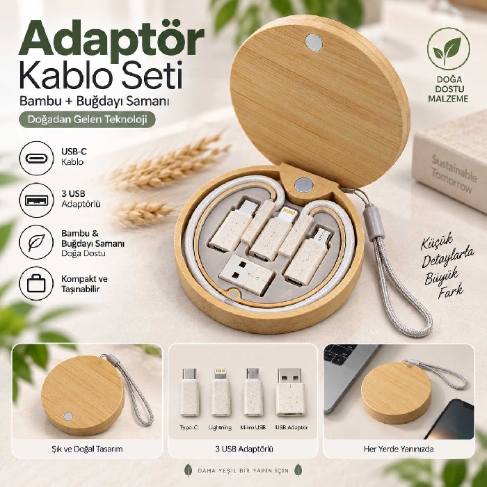Bambu Kutu Şarj Seti