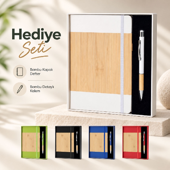 Kutulu Hediye Seti Bambu Detaylı