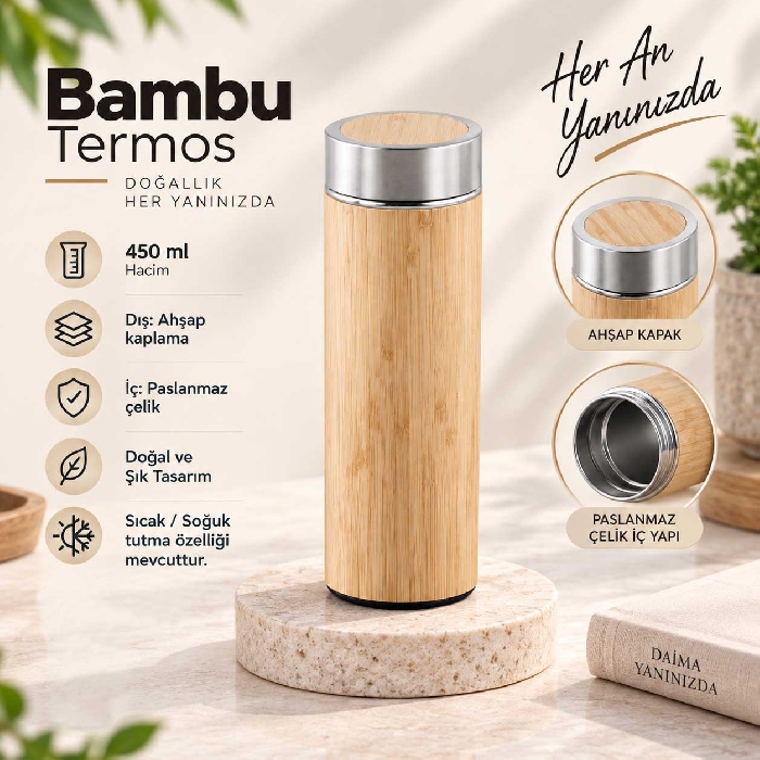 Promosyon Bambu Termos 