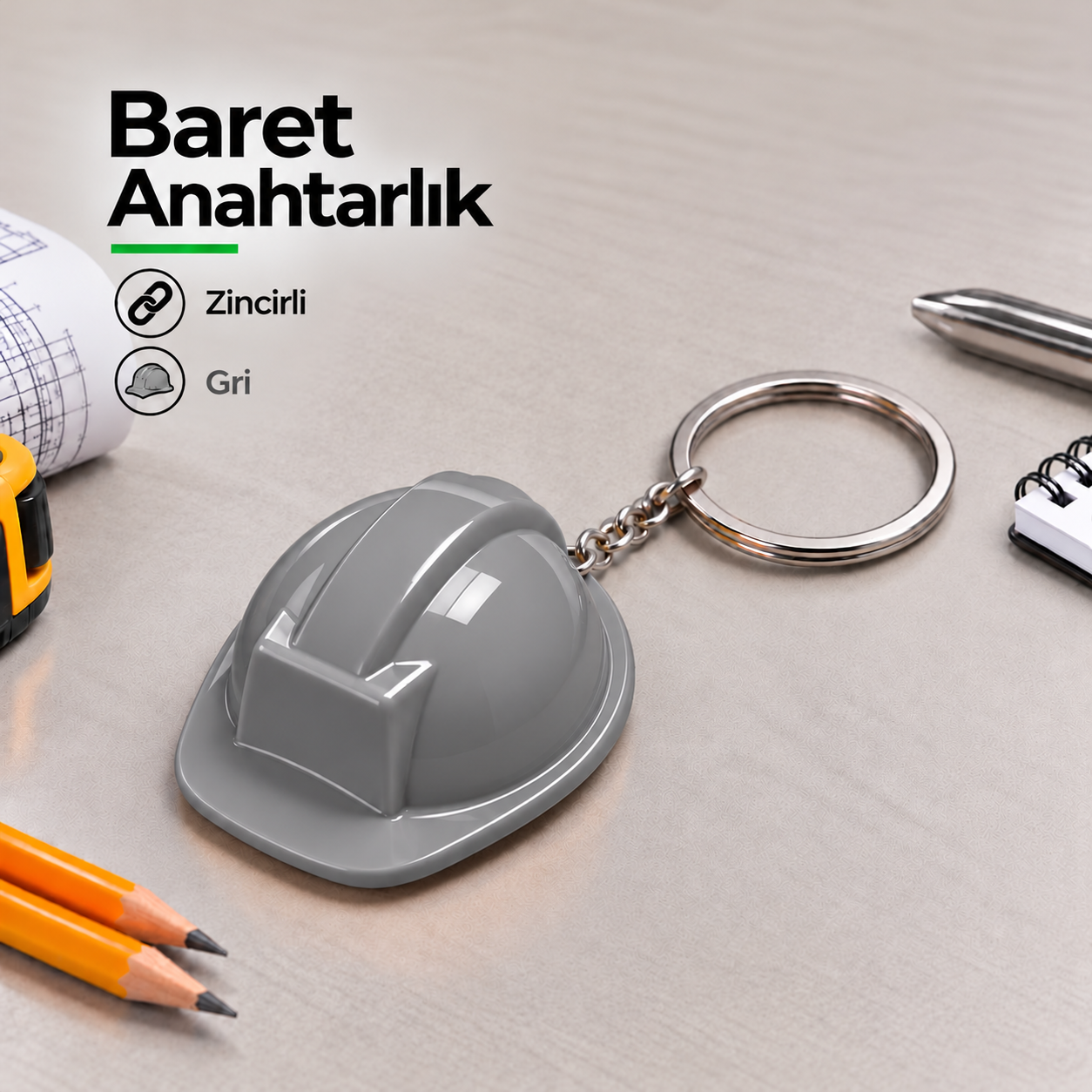 Zincirli Baret Anahtarlık