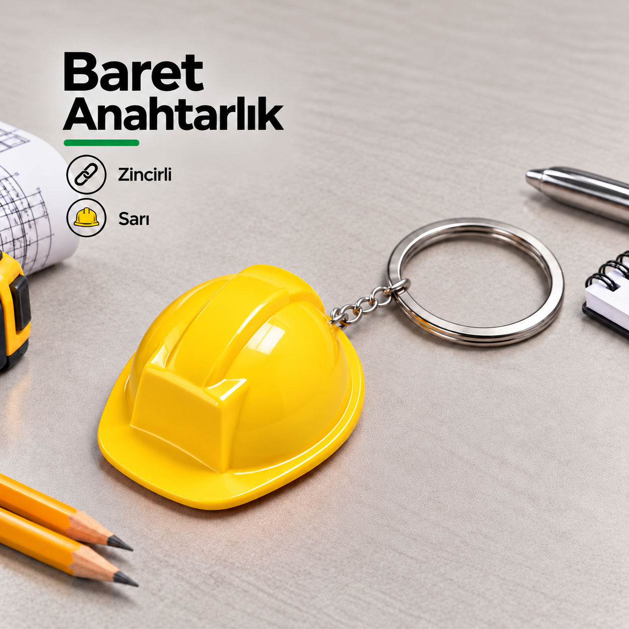 Zincirli Baret Anahtarlık