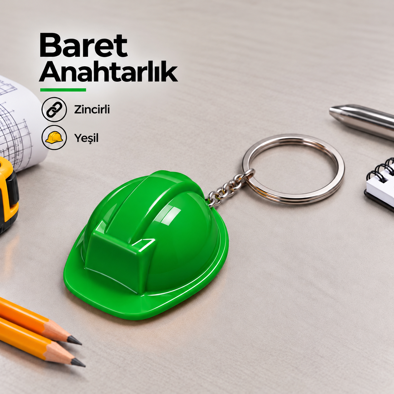 Zincirli Baret Anahtarlık