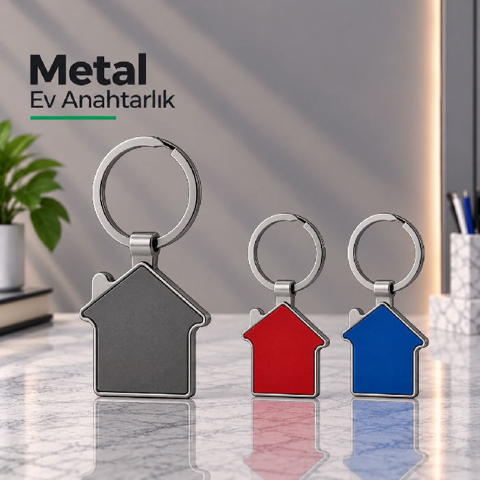 Ev Şeklinde 3 Renk Anahtarlık