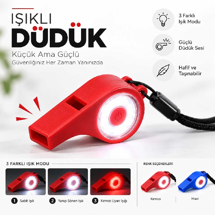 Promosyon Işıklı Düdük