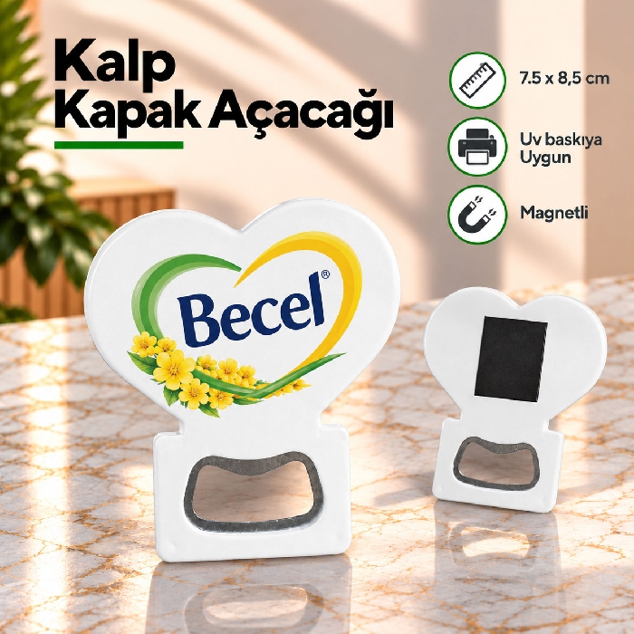 Kalp Şeklinde Magnetli Açacak