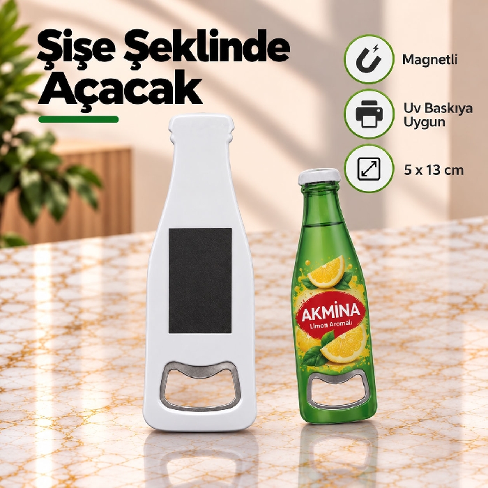 Şişe Şeklinde Magnetli Açacak