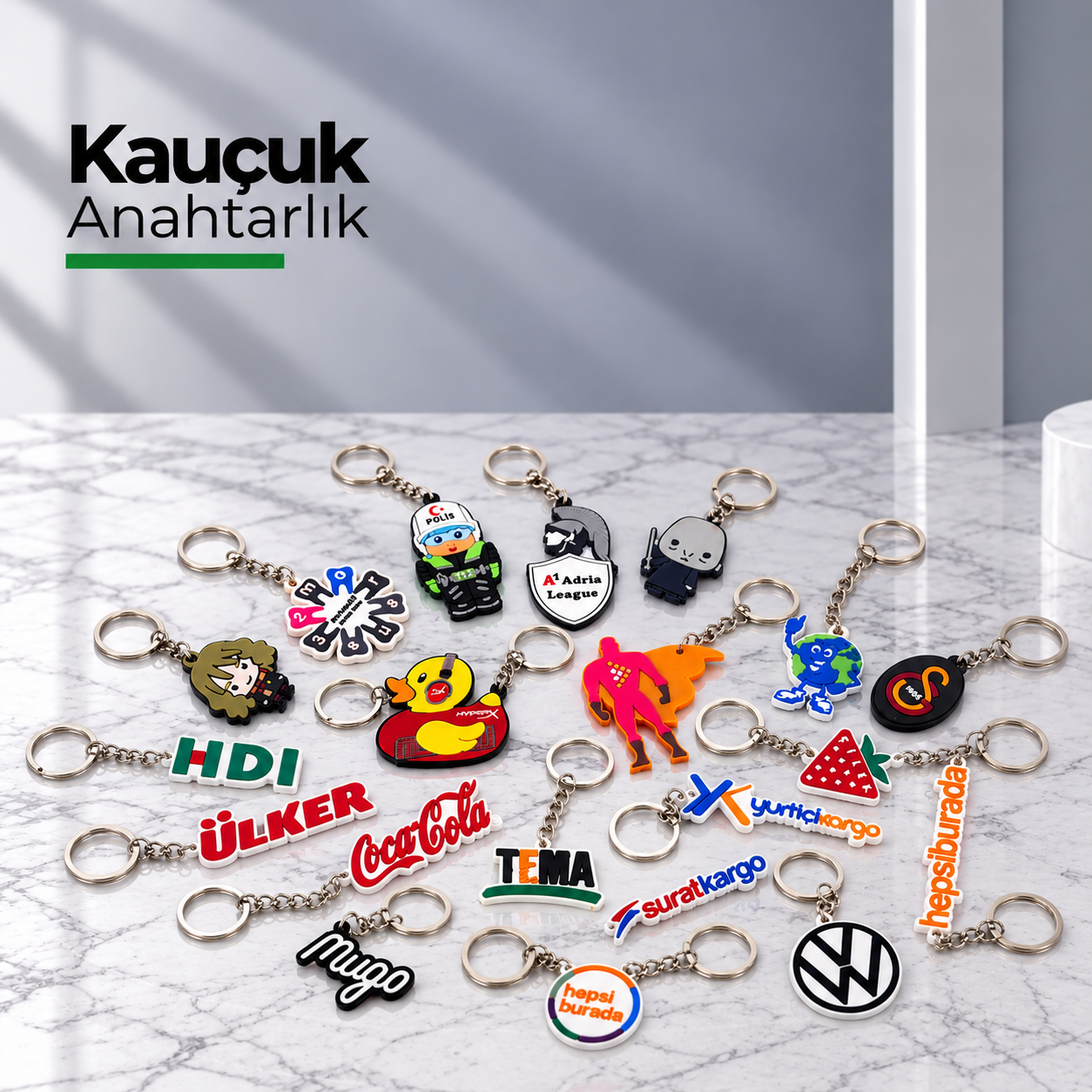 Promosyon Kauçuk Anahtarlık Modelleri