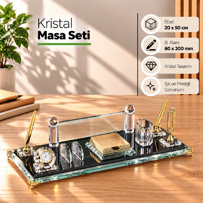 Lüks Çoklu Kristal Set