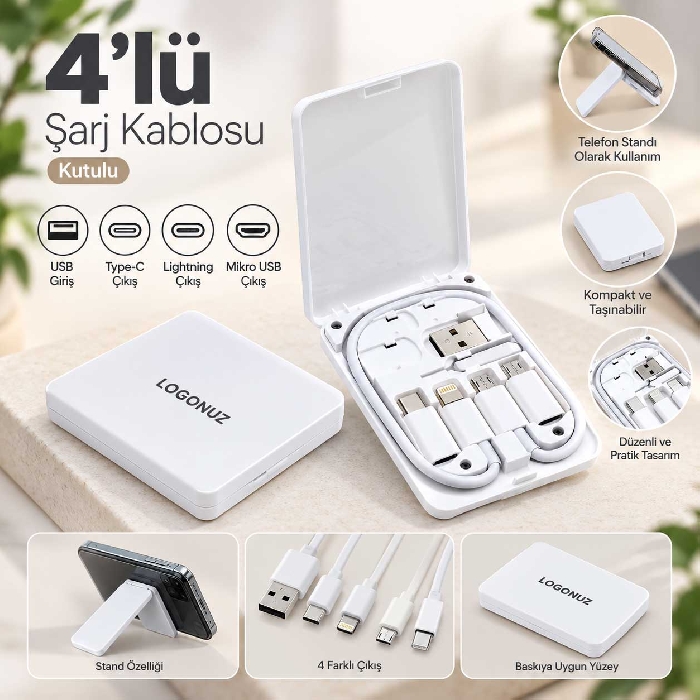 Promosyon Kutulu Şarj Kablosu Seti