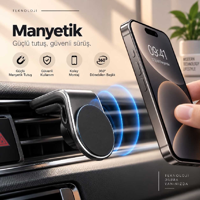 Manyetik Telefon Tutacağı