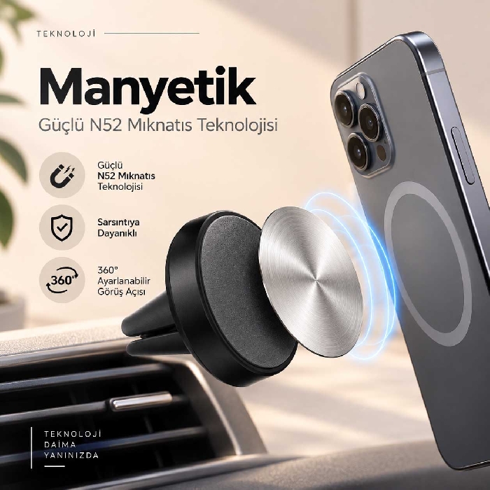 Manyetik Telefon Tutacağı