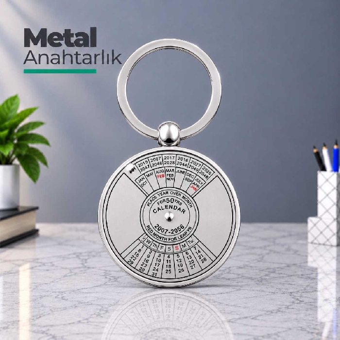 Metal Çin Takvimi Anahtarlık