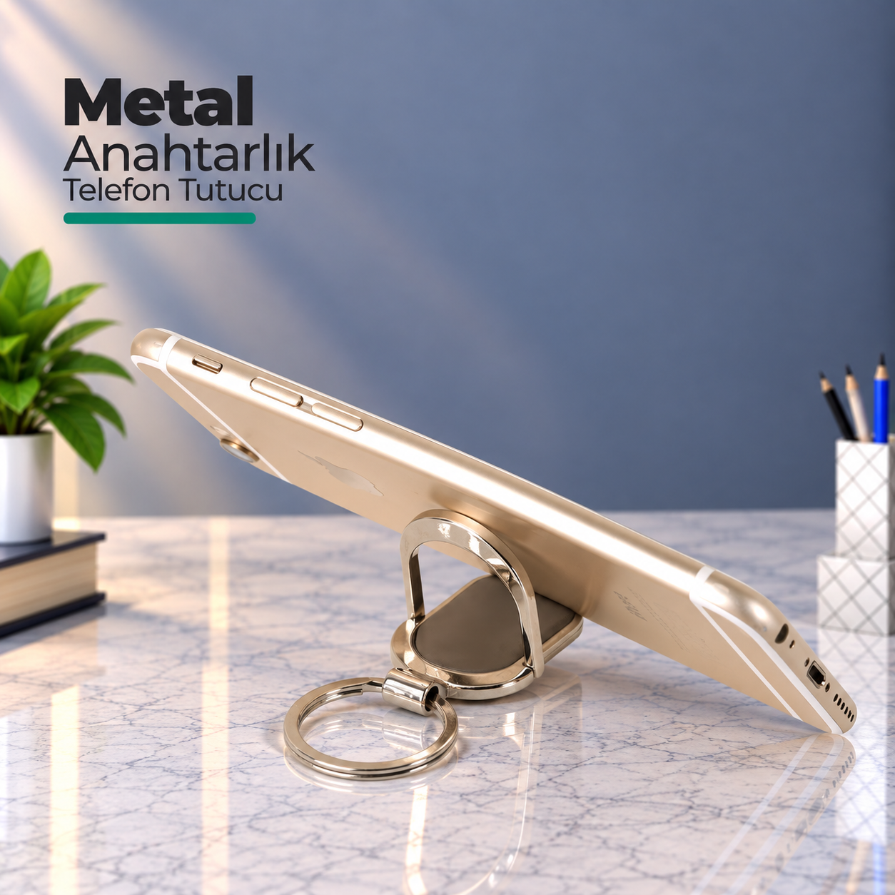 Telefon Stantlı Anahtarlık