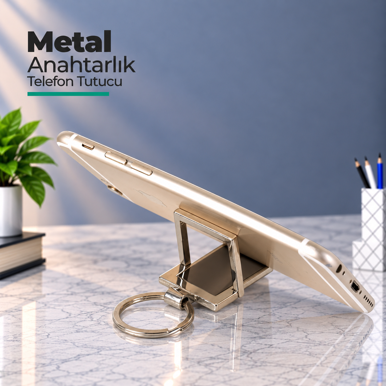Telefon Stantlı Anahtarlık