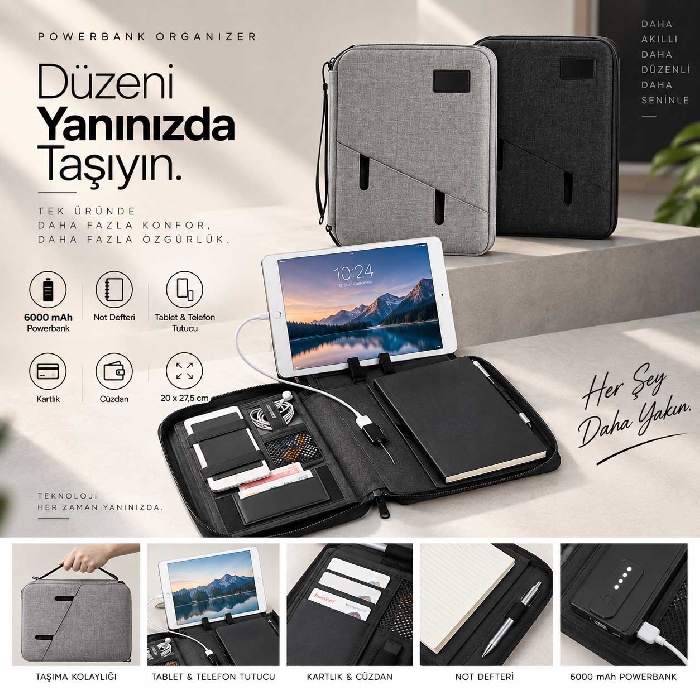Şarj Yöneticisi Powerbank Organizer