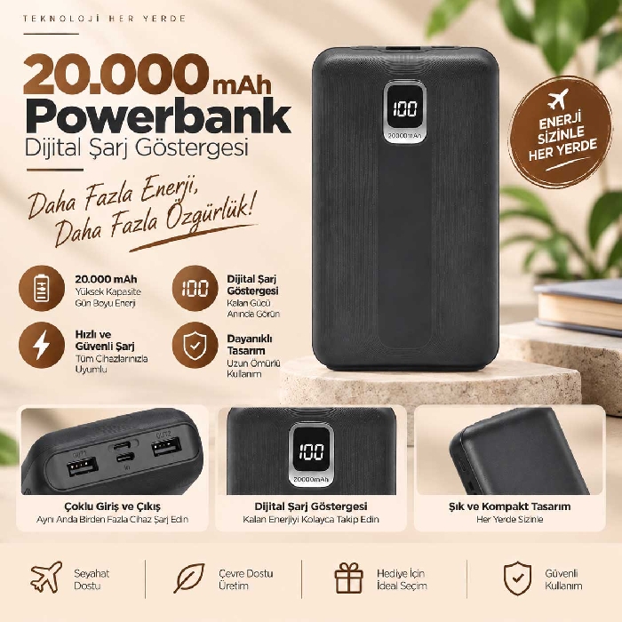 20.000 mAh Powerbank