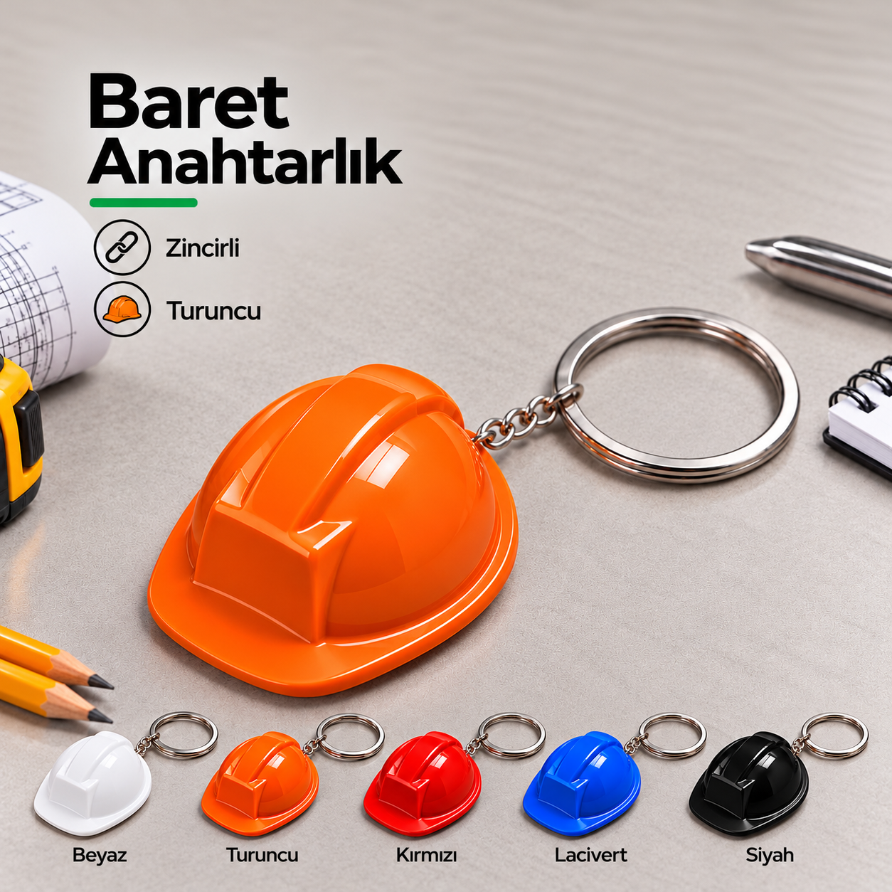 Zincirli Baret Anahtarlık