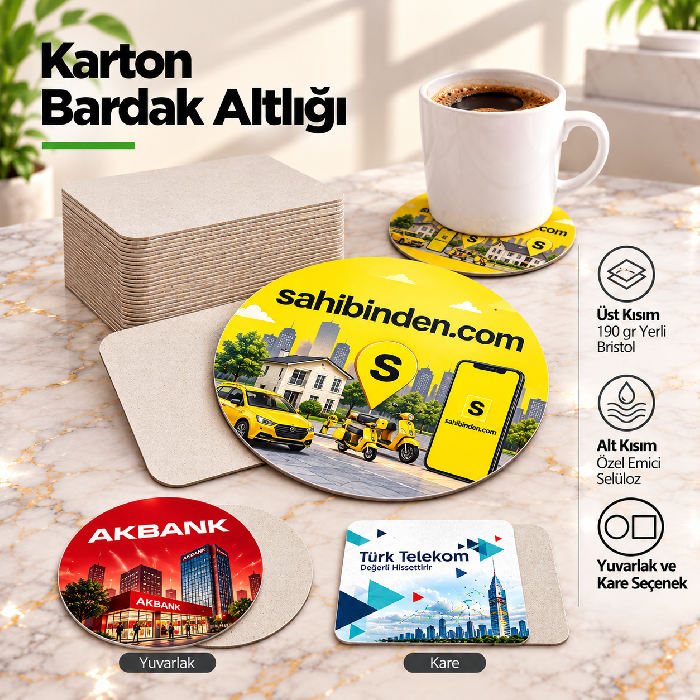 Yuvarlak & Kare Çok Renk Baskı