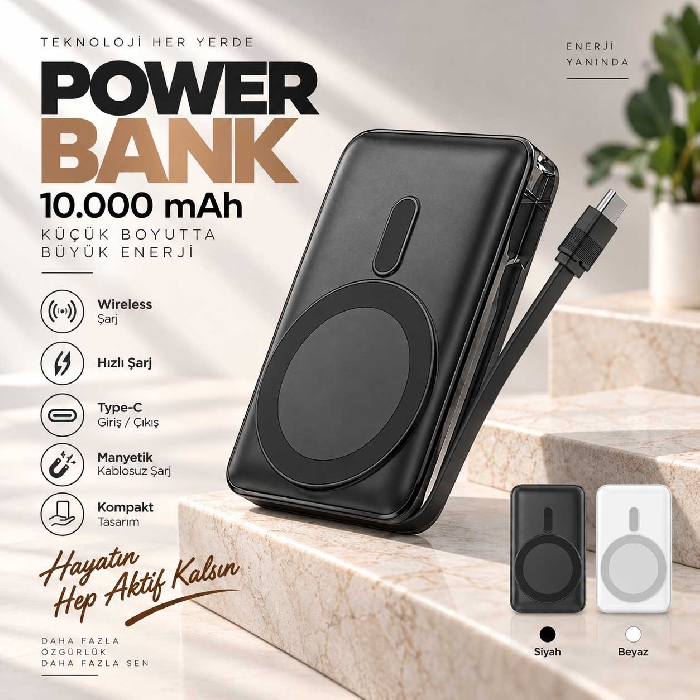 Wireless Powerbank 10.000 mAH