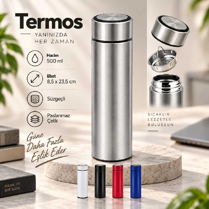 Çelik Termos Stoklu
