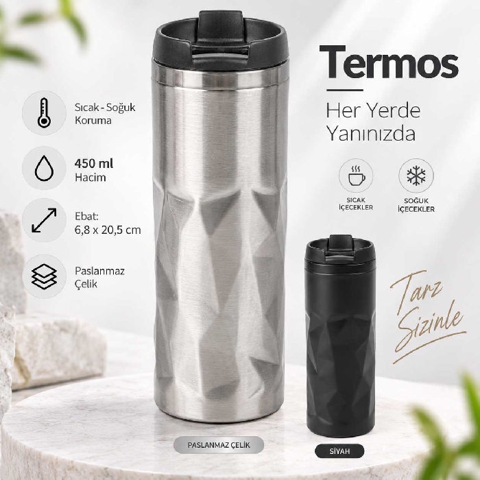 Çelik Termos 450 ml