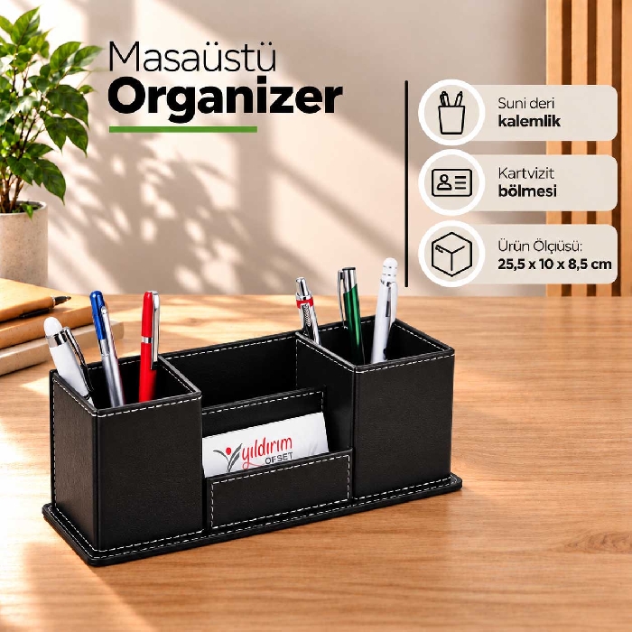 Masa Üzeri Deri Organizer