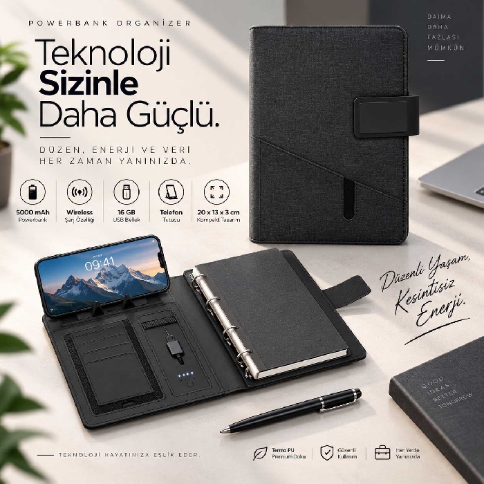 5.000 mAh Powerbank ve 16 GB USB