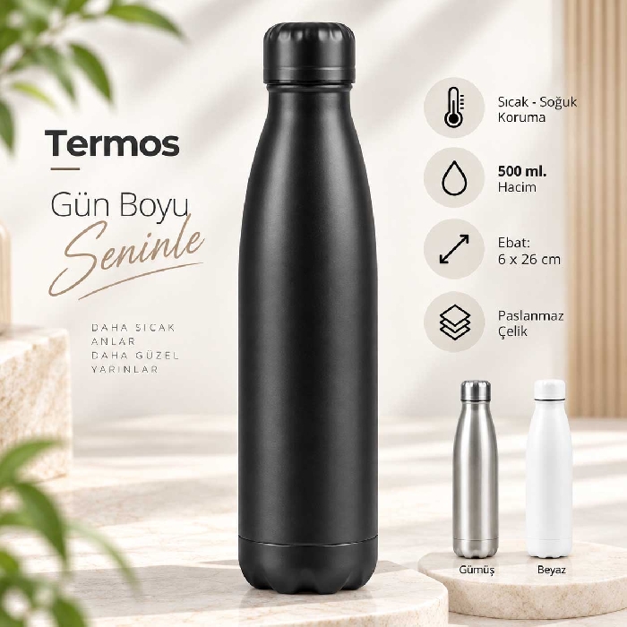 500 ml Termos Kapaklı