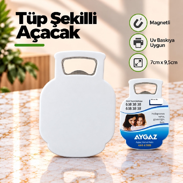 Tüp Şeklinde Magnetli Açacak